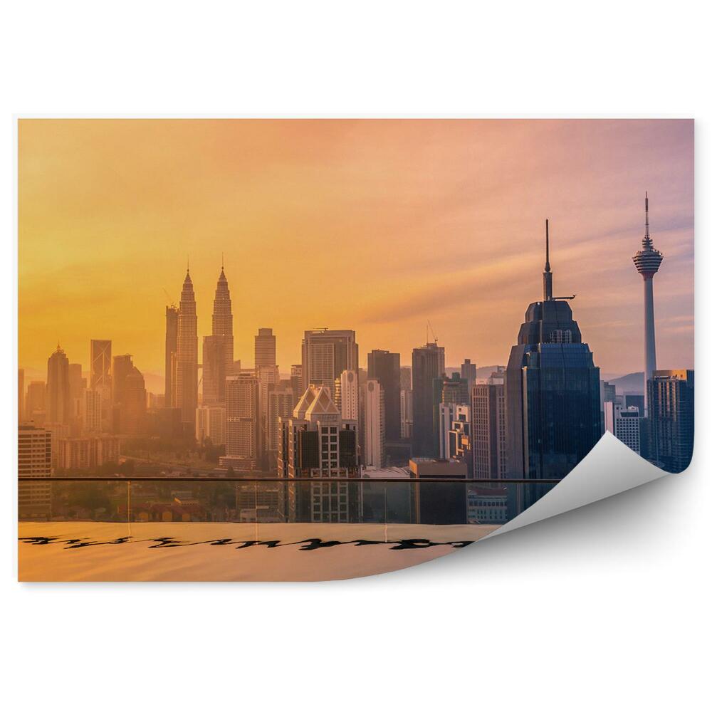 Fototapeta Panoráma mesta kuala lumpur voda