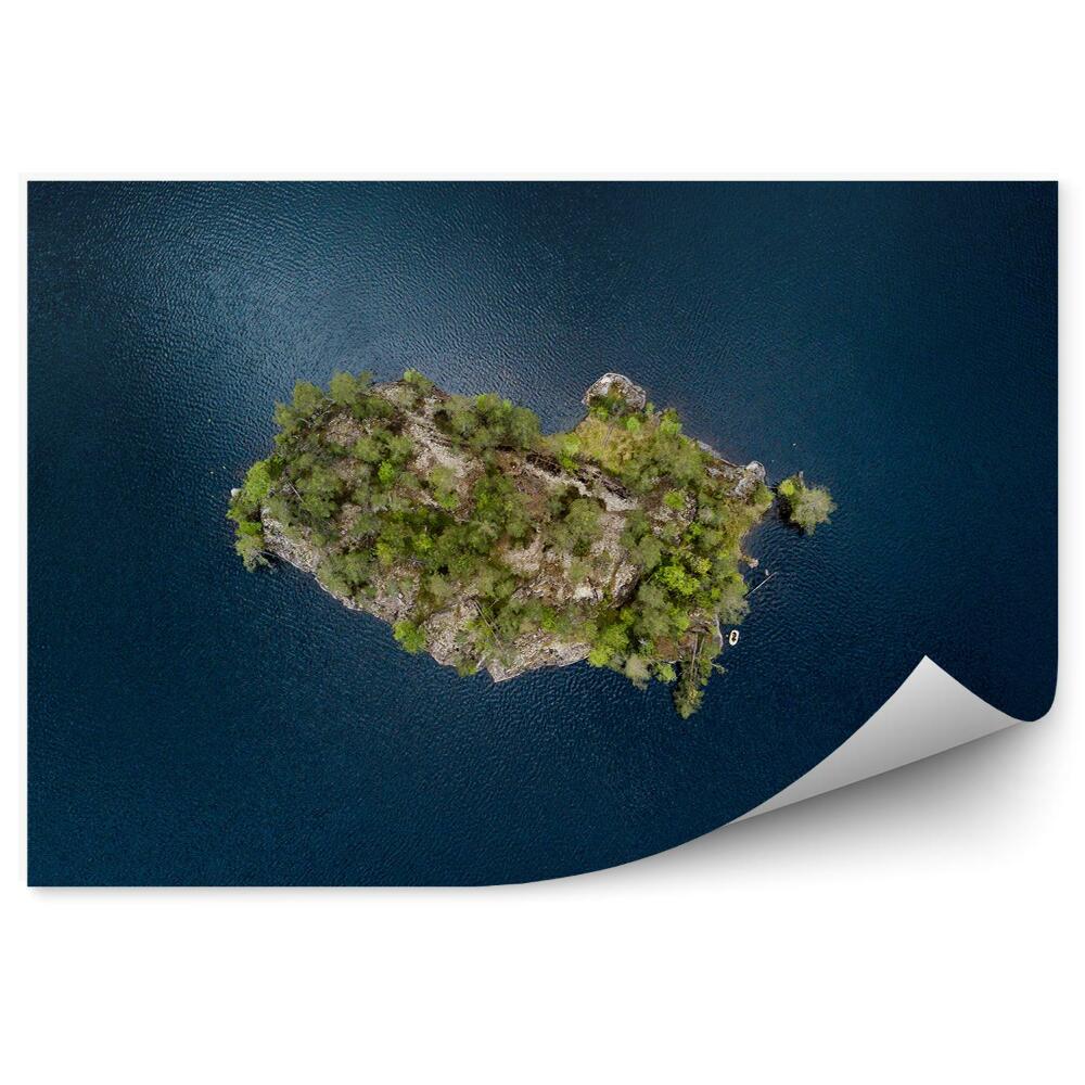 Fototapeta na stenu Letecký pohľad ostrov zelená voda stromy