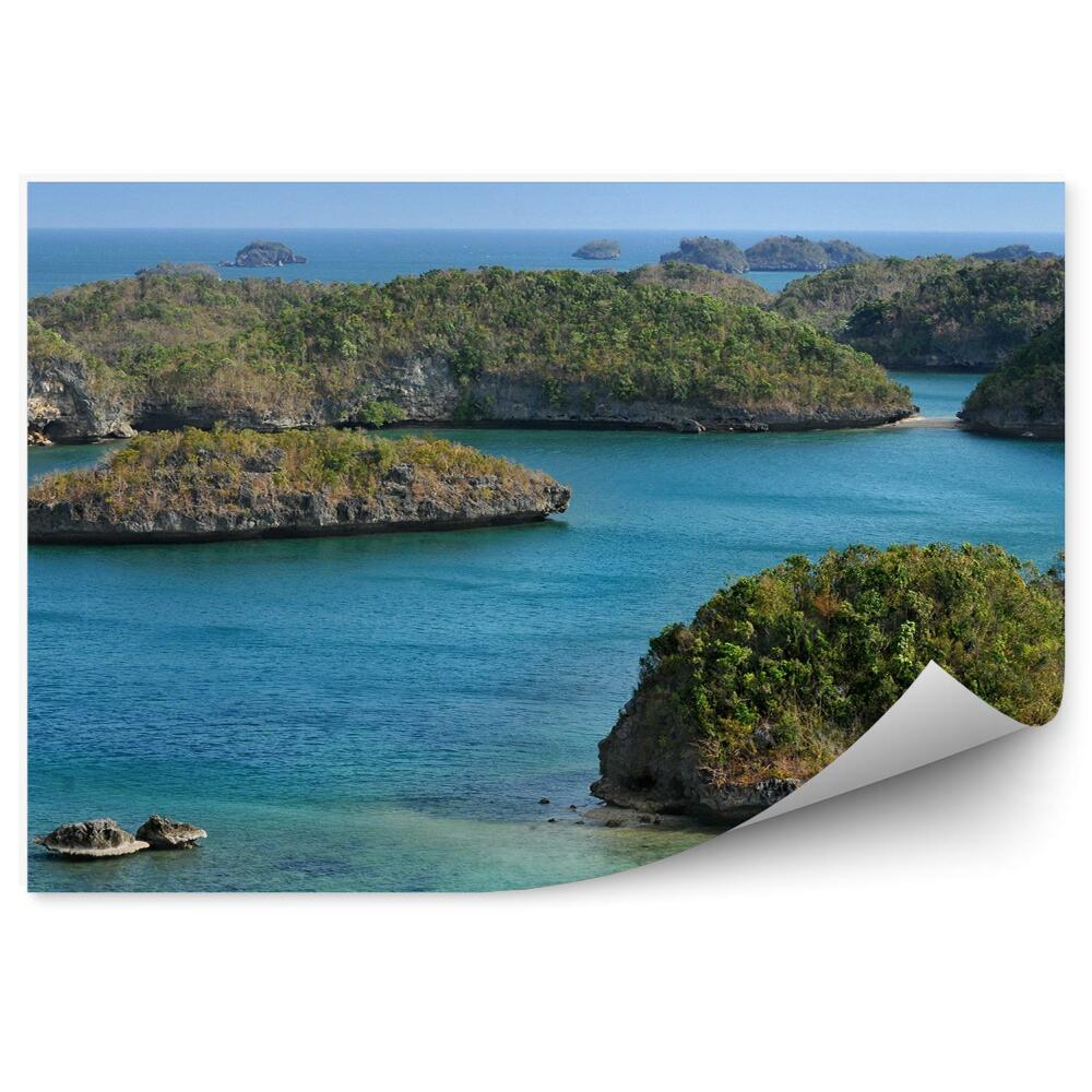 Fototapeta na stenu Skaly Rastliny Oceán Obloha