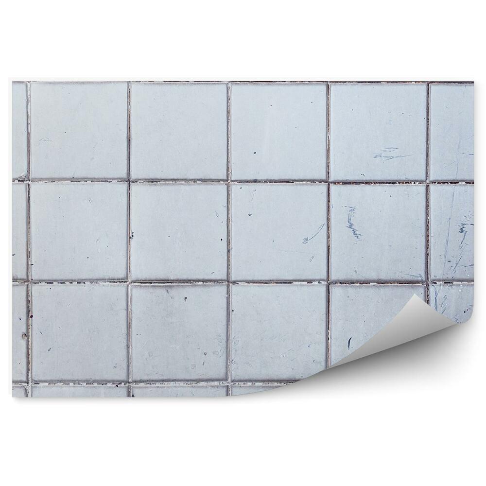 Fototapeta Mriežkové dlaždice modré dlaždice grunge vzor