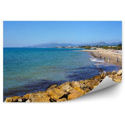 Fototapeta Morské Pobrežie Španielsko Pláž Voda Kopce