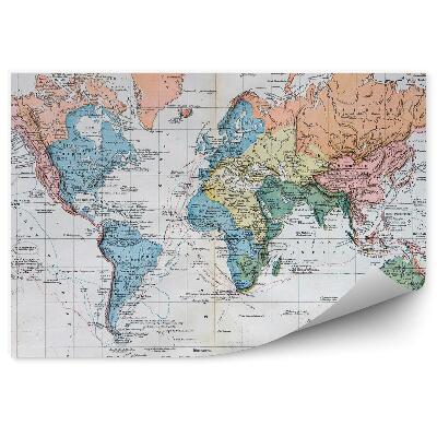 Fototapeta na stenu Stará mapa sveta expedície