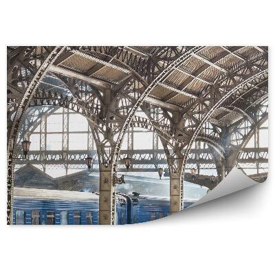 Fototapeta na stenu Železniška postaja kovinski stebri