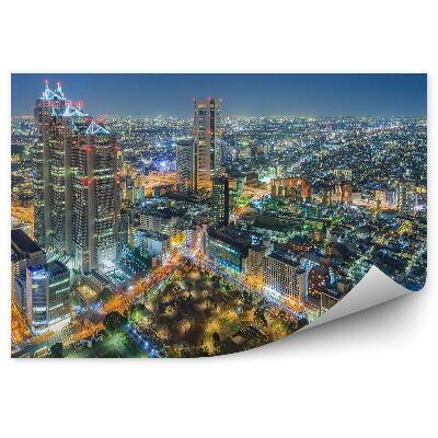 Fototapeta Mrakodrapy budovy noc Tokio Japonsko svetlá