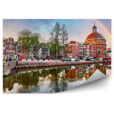 Fototapeta na stenu Dúha Amsterdam Rieka Obloha Mraky Stromy