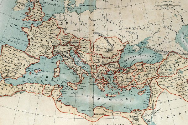 Fototapeta Stará mapa Rímskej ríše 1870