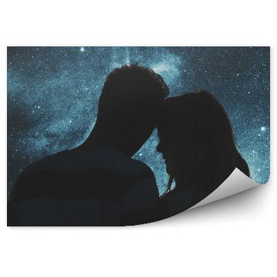 Fototapeta Siluety Mladého Páru Hviezdna Obloha