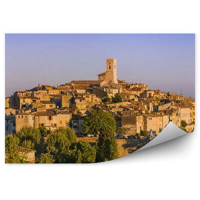 Fototapeta na stenu Mesto Saint-Paul-de-Vence Provence Francúzsko hory obloha