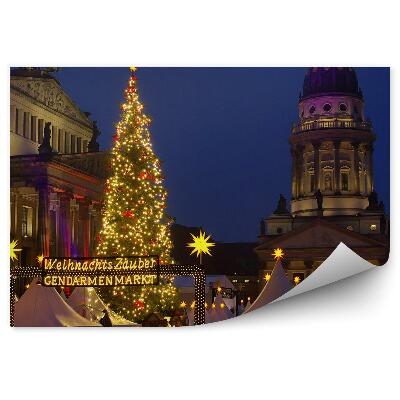 Fototapeta na stenu Vianoce Berlín budovy noc