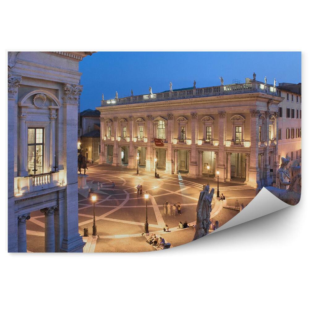 Fototapeta Piazza Campidoglio Rím nočné svetlo