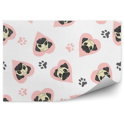 Fototapeta Roztomilí psíkovia so srdiečkami