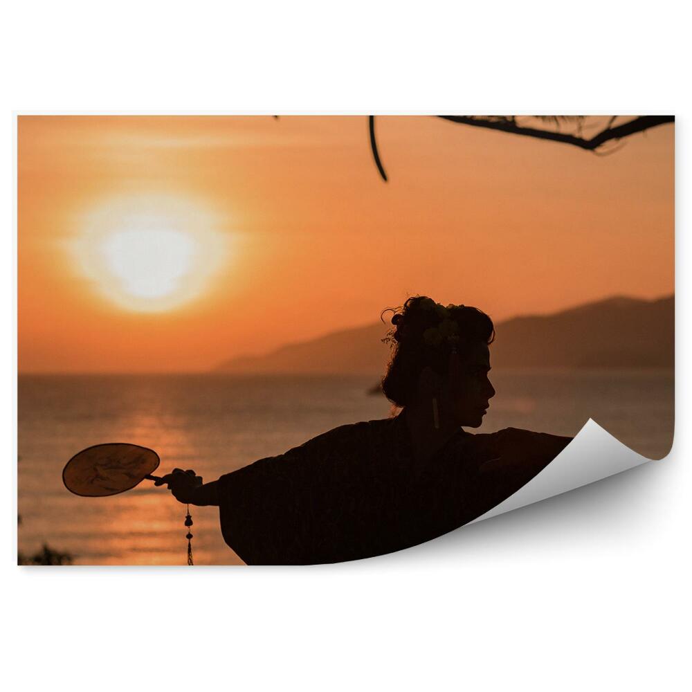 Fototapeta Tanec Gejša Kimono Žena Voda Príroda