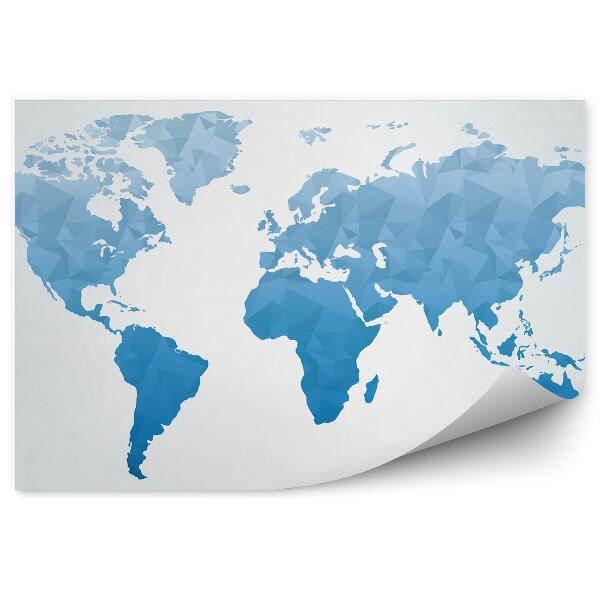 Fototapeta Mapa sveta geografické tvary