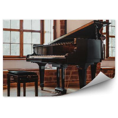 Fototapeta na stenu Koncertná sála čierny klavír okenice nástroj