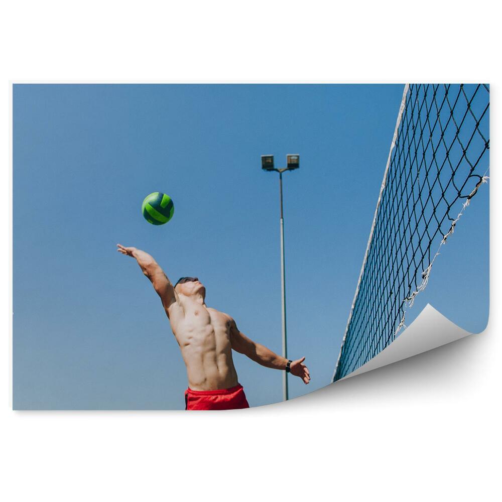 Fototapeta na stenu Odbojkarska tekma drevesne zgradbe moški