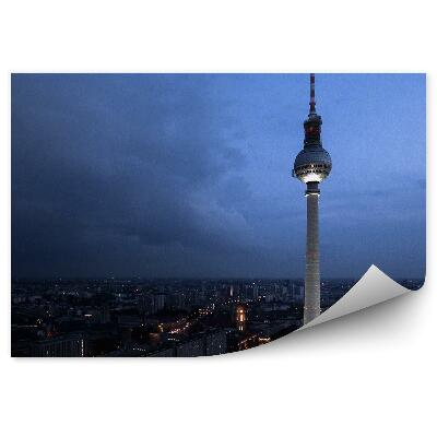 Fototapeta na stenu Televízna veža budovy noc obloha svetlá noc