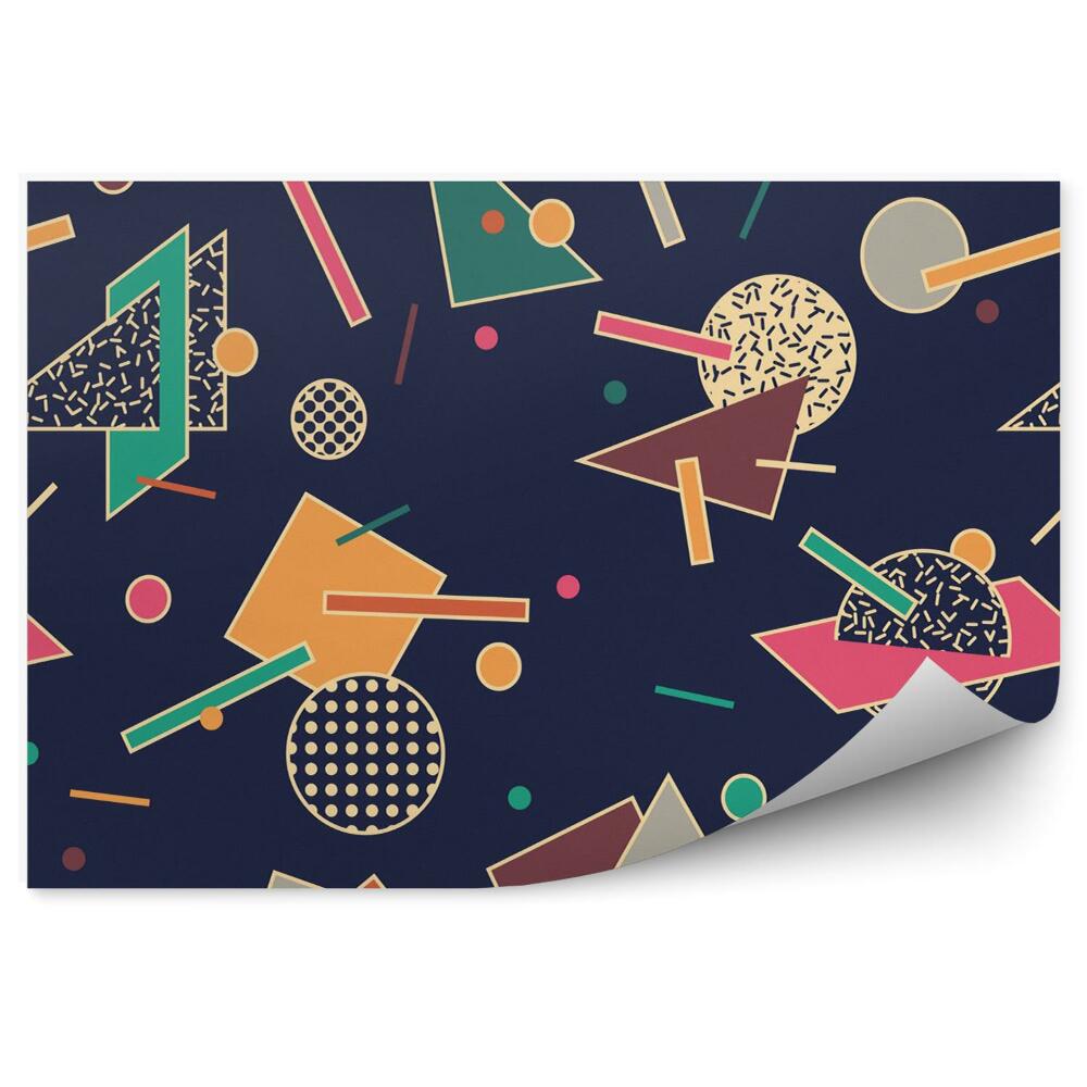 Fototapeta na stenu Módne geometrické textúry v neo retro štýle