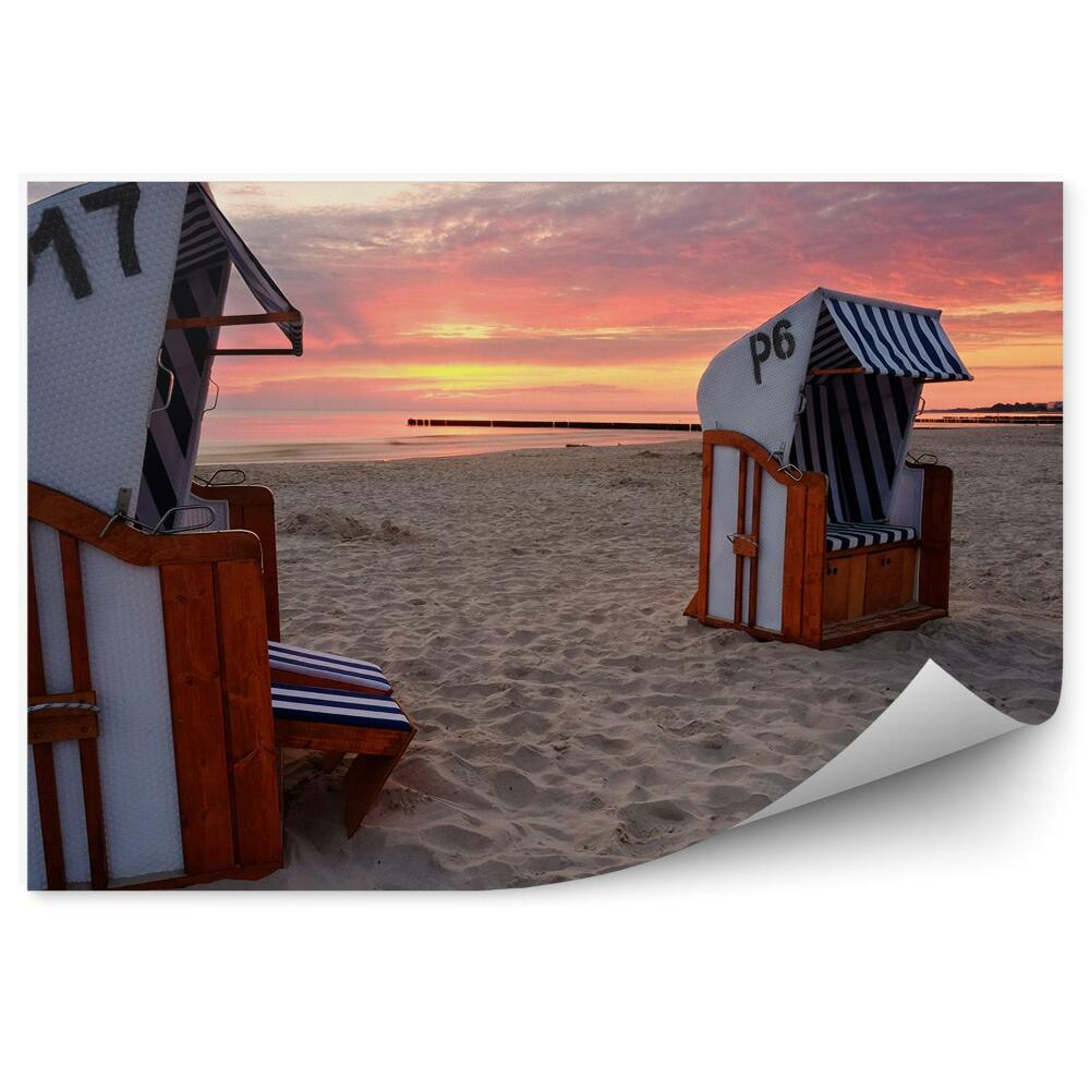 Fototapeta Pláž Baltského mora jemné mraky