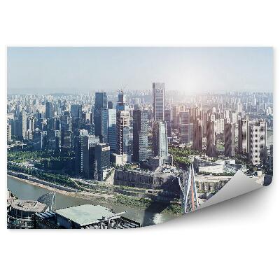 Fototapeta na stenu Moderná Metropola Sivé Budovy Mosty