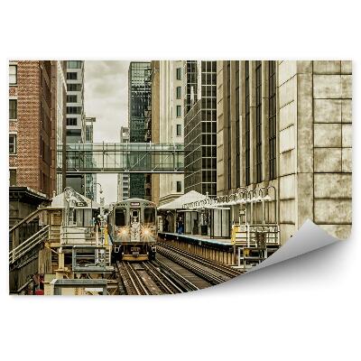 Fototapeta na stenu Vlak Doprava Mesto Železničné Trate