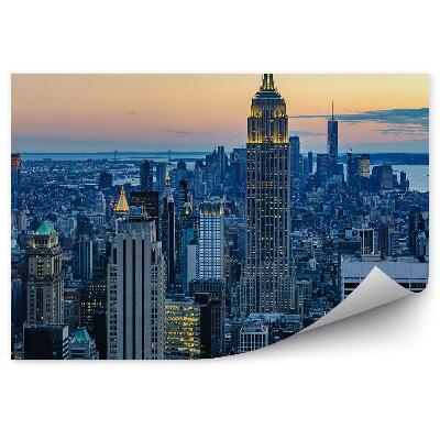 Fototapeta Panoráma mrakodrapov svetlá new york západ slnka