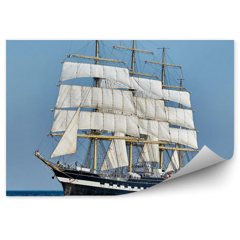 Fototapeta na stenu Dlhé Plachty Lode Pohľad Na Breh Modrá Obloha