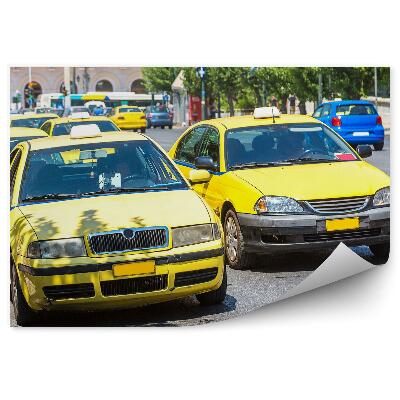 Fototapeta na stenu Atény Žlté Taxíky Mesto Príroda Ulica