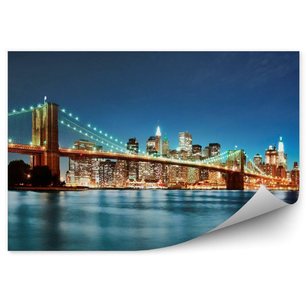 Fototapeta Brooklynský most v noci