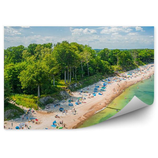 Fototapeta na stenu Pláž turisti letné slnko zelené