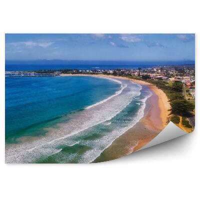 Fototapeta na stenu Budovy Cesta Zelená Oceán Pláž Obloha Mraky