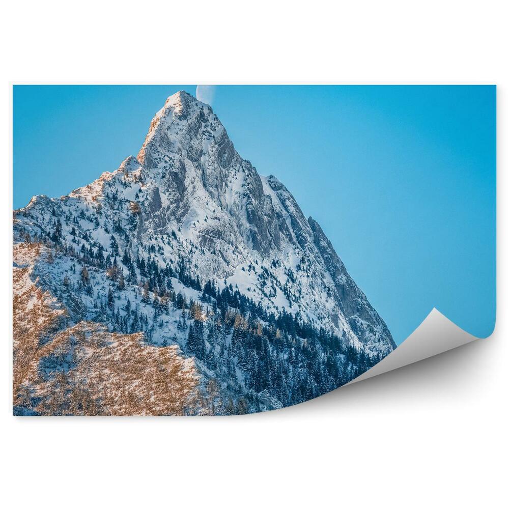 Fototapeta na stenu Giewont hory giewont ihličnaté stromy sneh zimné mesiac tatra