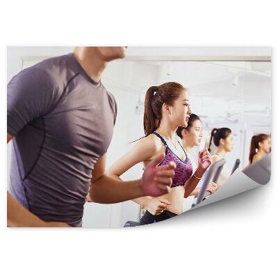 Fototapeta Ljudje Azija športna vadba na tekalni stezi