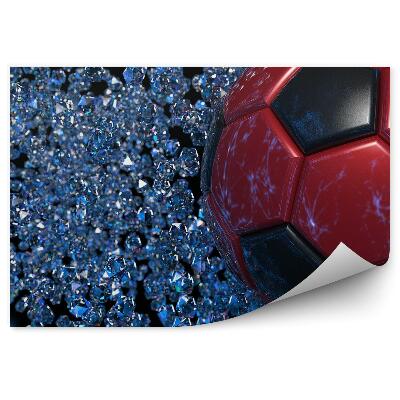 Fototapeta na stenu Nogometna žoga kapljice kristali svetlobe