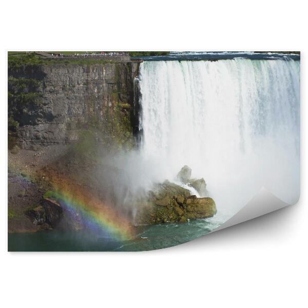 Fototapeta Niagarské vodopády stromy rastliny skaly ľudia dúha