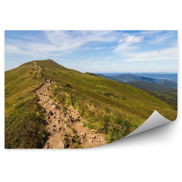 Fototapeta Bieszczady horská cesta ľudia