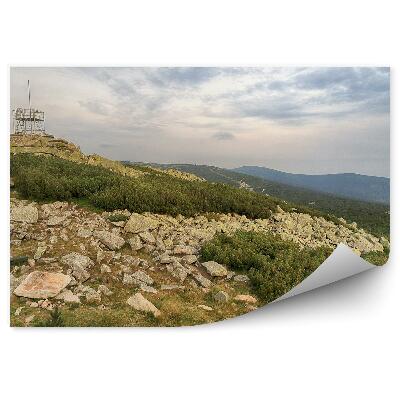 Fototapeta Zamračená obloha hory karkonosze príroda