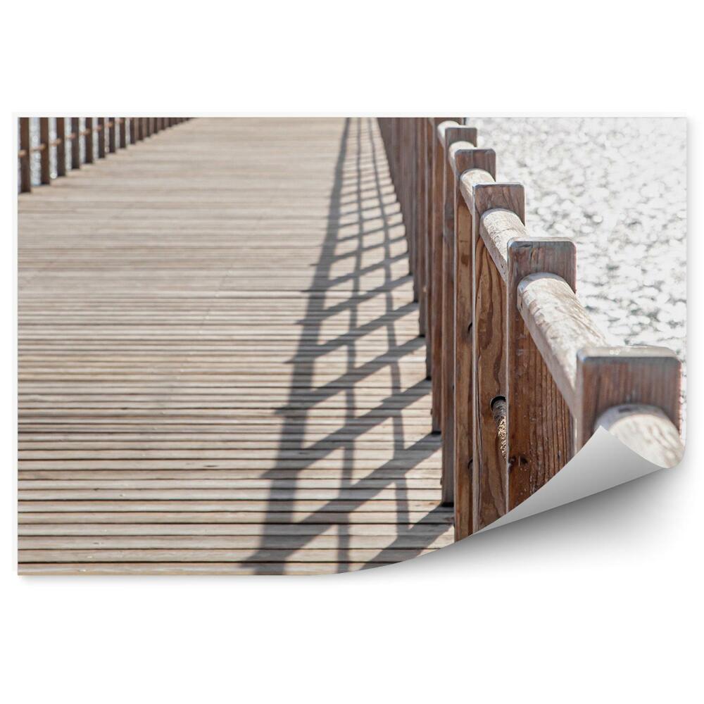 Fototapeta Drevené mólo more západ slnka voda