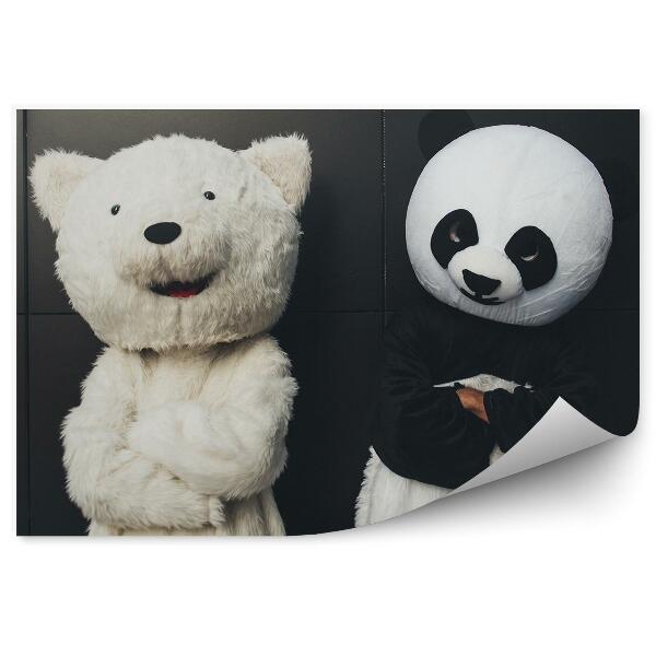 Fototapeta Medvedík a panda sa obliekajú
