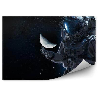 Fototapeta Astronaut Futbalová Lopta Zem Satelit Hviezdy Obloha