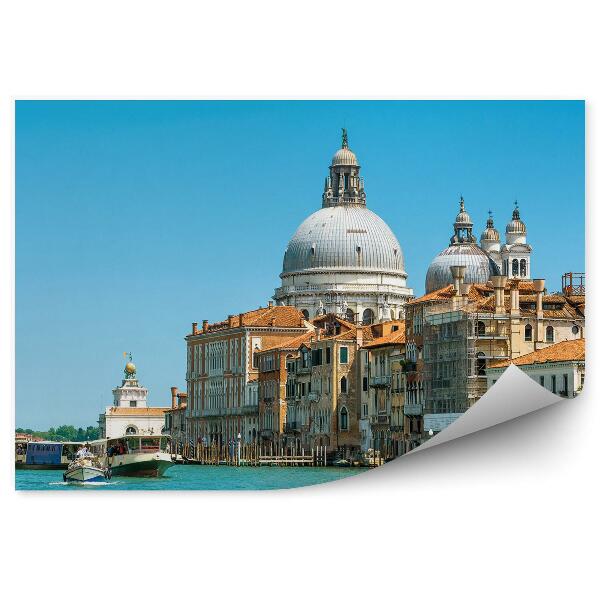 Fototapeta na stenu Bazilika Santa Maria della Salute Taliansko motorové člny kanál Grande Benátky