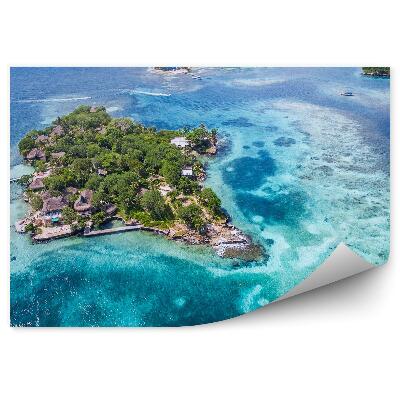 Fototapeta Pohľad Z Vtáčej Perspektívy Domy Ostrovy Rosario Stromy Lode