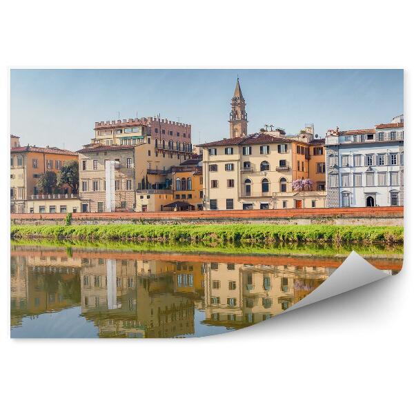 Fototapeta Rieka Arno budovy tráva Florencia nebo