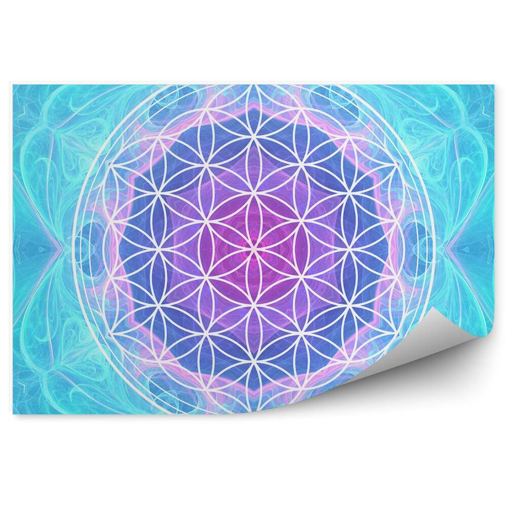 Fototapeta Mandala abstrakcia na modrom pozadí