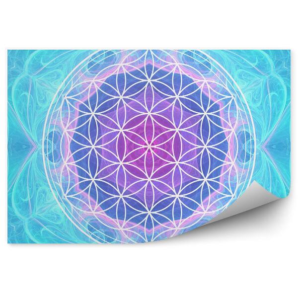 Fototapeta Mandala abstrakcia na modrom pozadí
