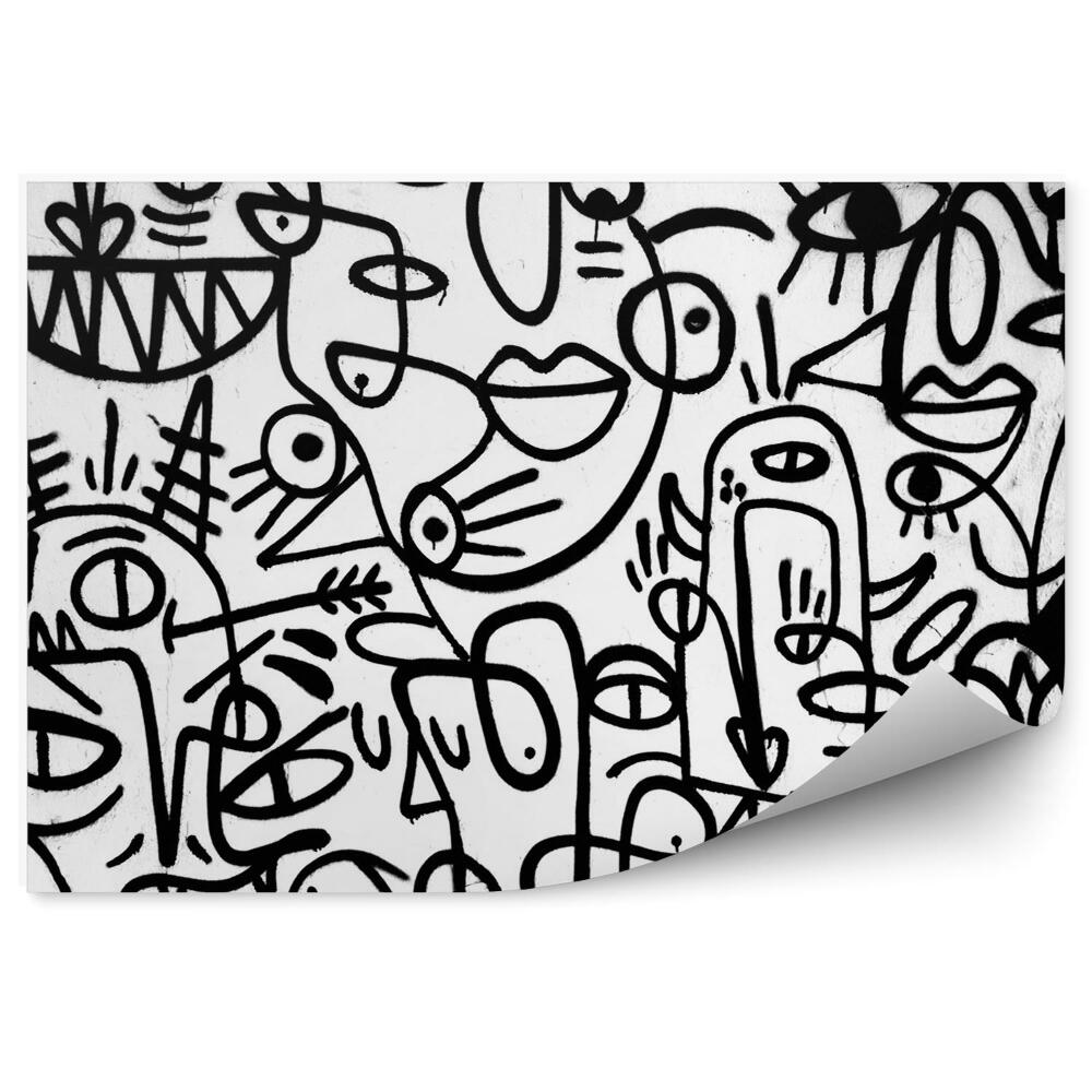 Fototapeta Čiernobiele graffiti