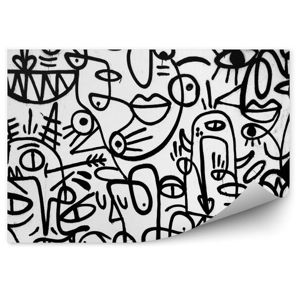 Fototapeta Čiernobiele graffiti