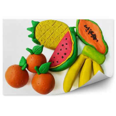 Fototapeta Farebné ovocie hlinené umenie banán melón ananás