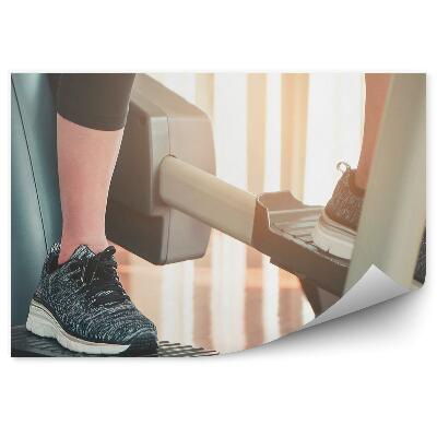 Fototapeta na stenu Dvigovanje uteži telovadnica bodybuilder