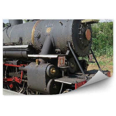 Fototapeta Stará parná lokomotíva na nástupišti