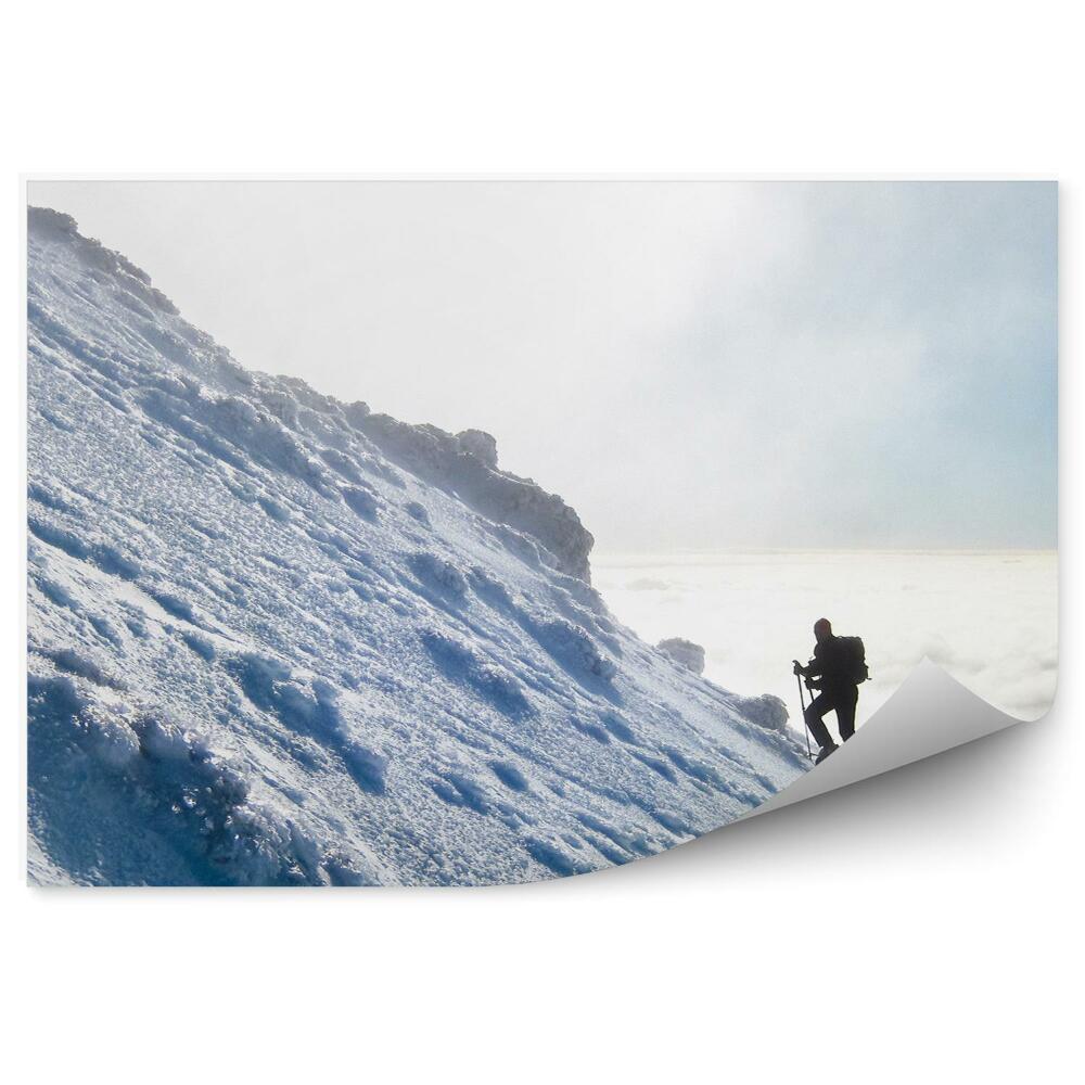 Fototapeta Turistické Hory Zimné Sneh Hmla Obloha